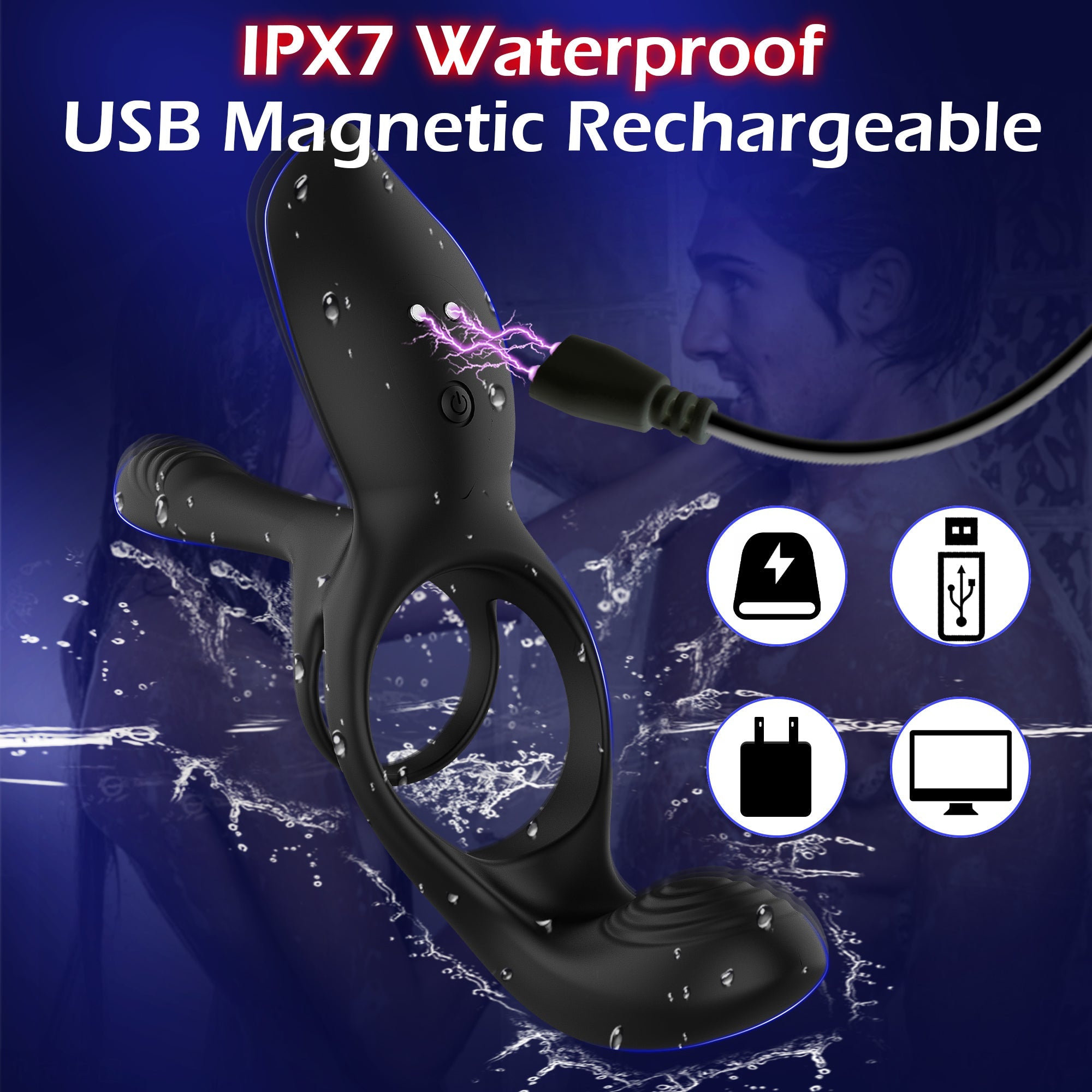 vibrating cock ring to stimulate perineum, glans, clitoris Amovibe vibrating cock ring to stimulate perineum, glans, clitoris Amovibe