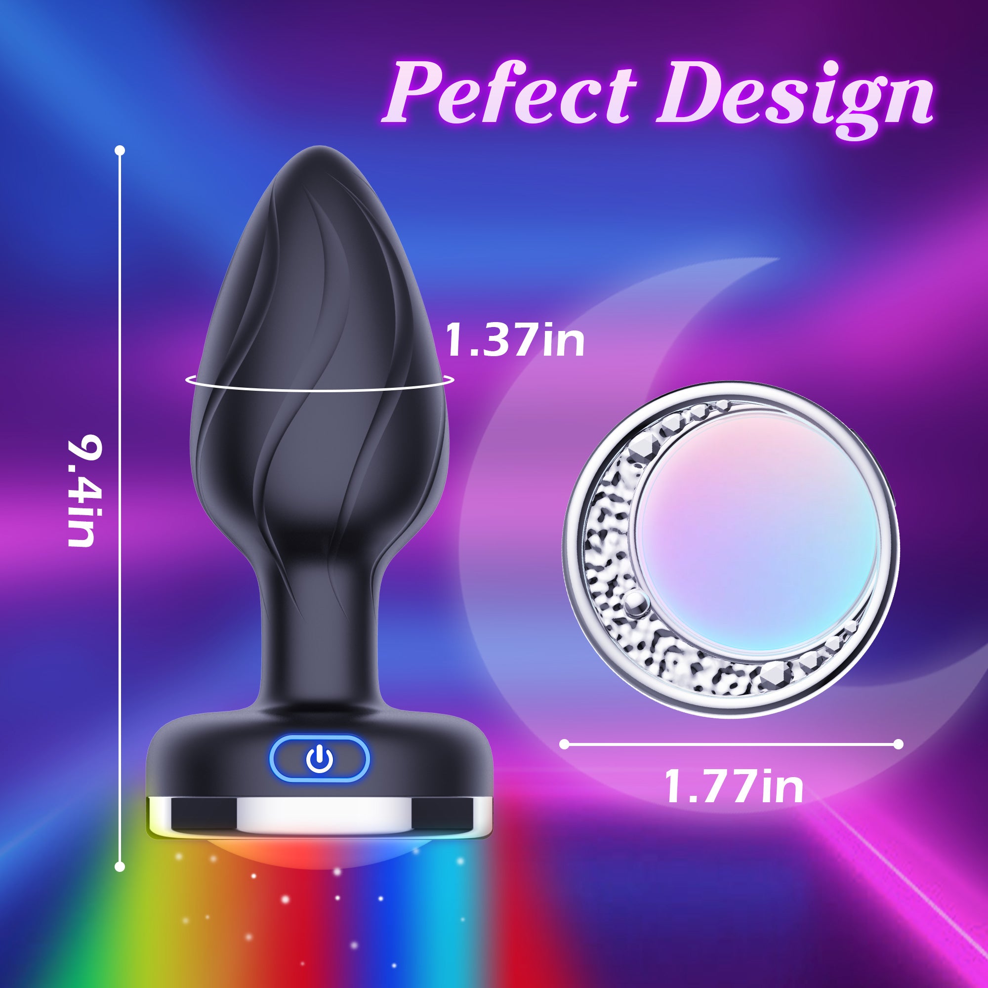 Vibrating Anal Plug with LED Amovibe Vibrating Anal Plug with LED Amovibe