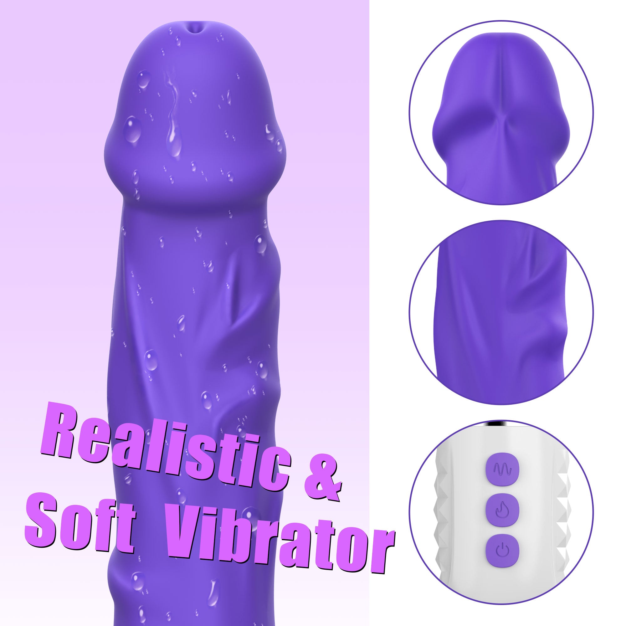 Thrustinh Dildo With Heating Function Amovibe Thrustinh Dildo With Heating Function Amovibe